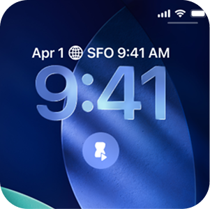 Nanominute Lock Screen widget